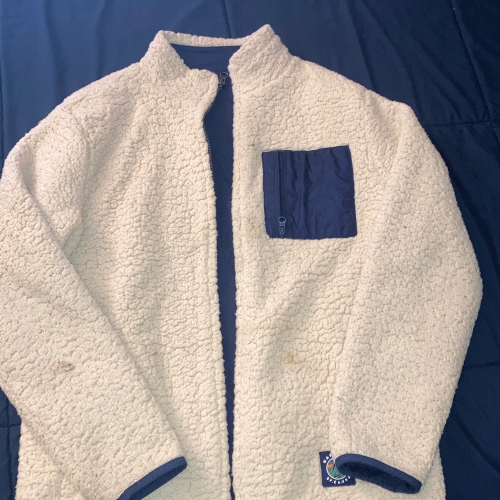 Boys SZ XL-GAP Cream and Navy Kids Jacket